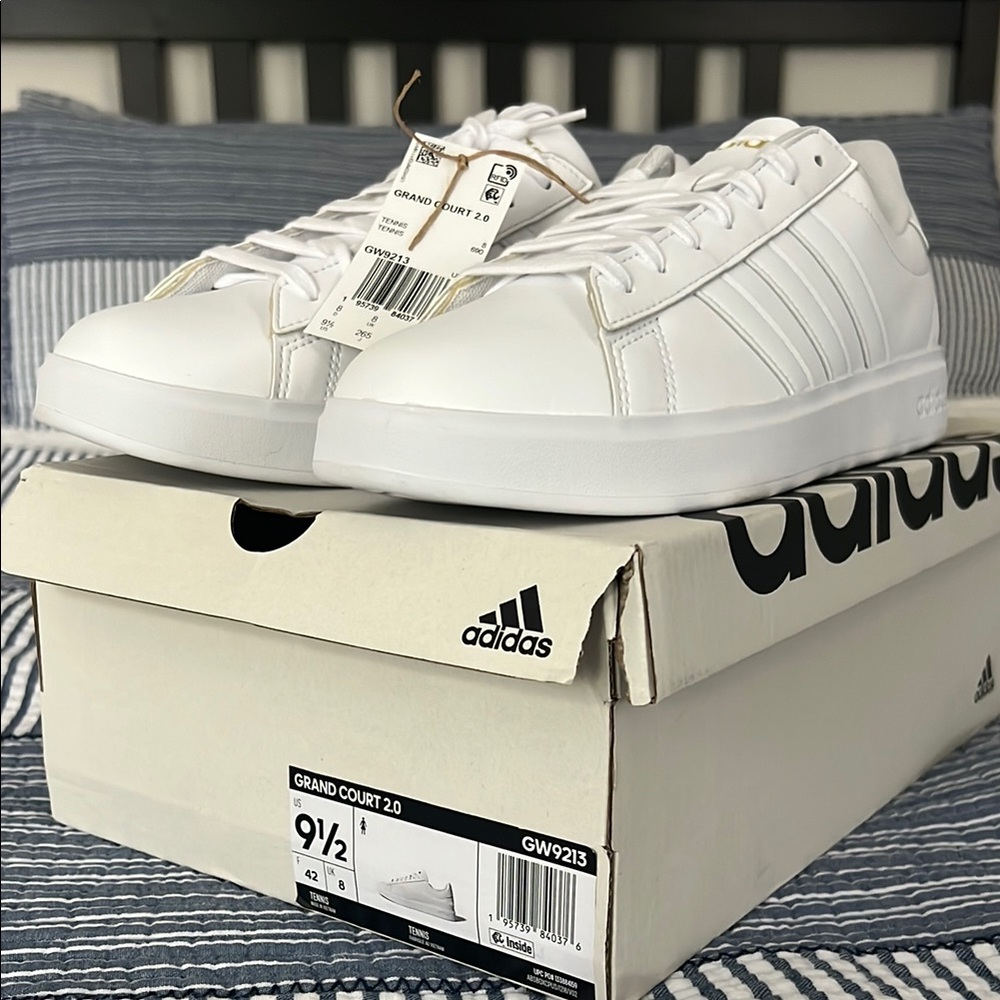 Adidas Women’s Grand Court 2.0 White Sneakers